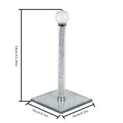 Crystal Crushed Rhinestone Paper Towel Holder for Kitchen and Bathroom