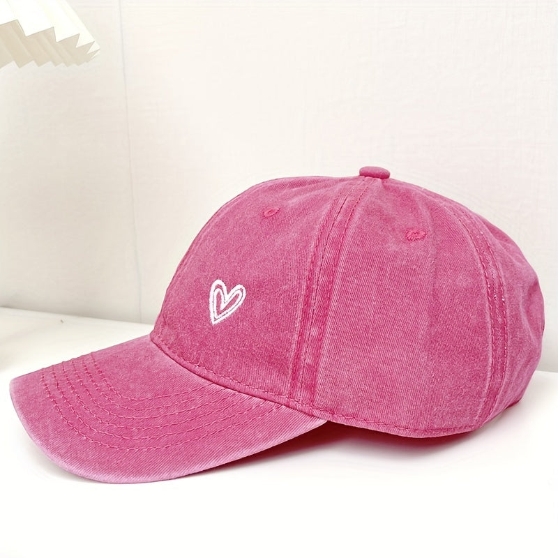 Vintage Embroidered Baseball Cap Distressed Sun Hat