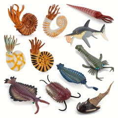 Prehistoric Marine Life Models Set PVC Educational Figurines Fossilized Sea Crea