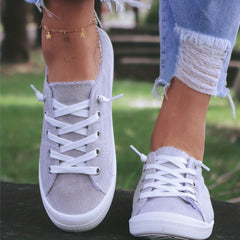 Gray Low Top Casual Walking Shoes Lace Up Flat Skate Shoes