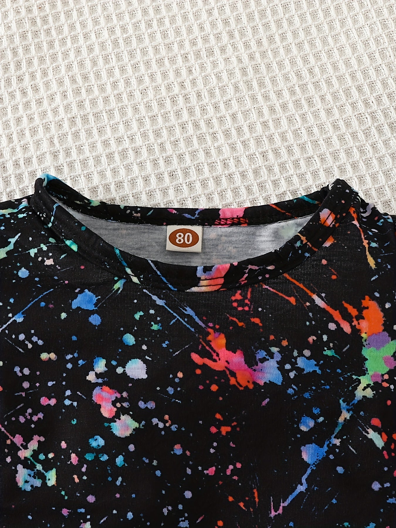 Summer Baby Boys Stylish Splash Ink T-shirt Top