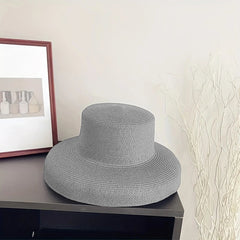 Wide Brim Summer Sun Hat Solid Travel Beach Cap Women Outdoor Sunscreen