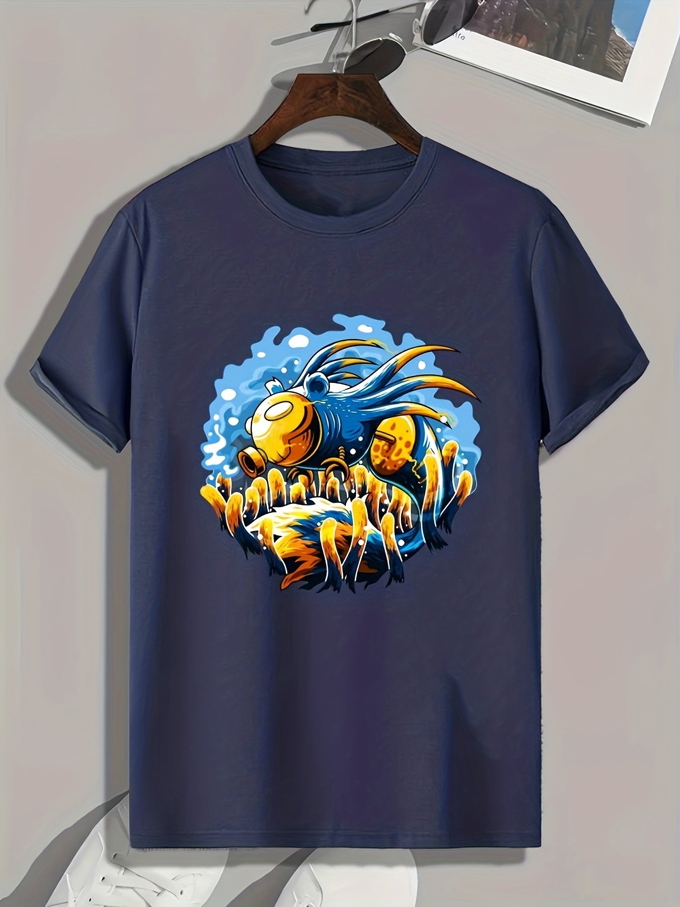 Creative Cartoon Print Men's Graphic T shirt Casual Comfy Tees For Summer
