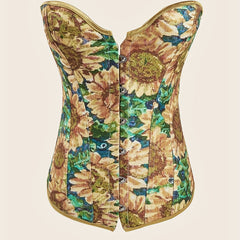 Floral Print Corset Bustier Tummy Control Body Shaper