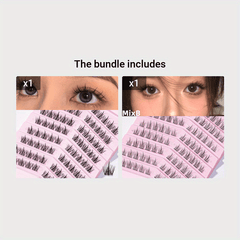 80 Clusters Lashes DIY Eyelash Extensions Volume Wispy Individual Lashes