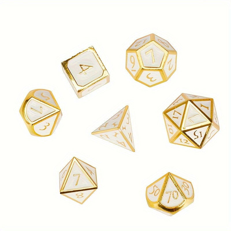 7pcs Digital Dice Desktop Game Accessories Mini sided Met