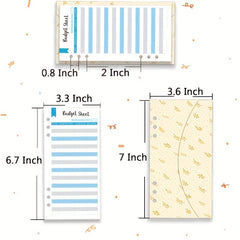 Cash Budget Envelope Set with 6 Holes 12 Envelopes 12 Budget Sheets
