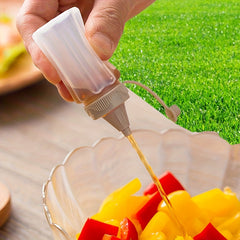 4pcs Portable Seasoning Bottle Squeeze Kitchen Salad Bottle for Outdoor Camping