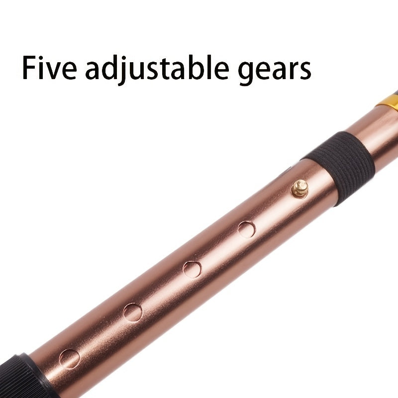 Aluminum Folding Trekking Pole Telescopic Walking Stick for Elderly Climbing