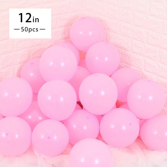 50pcs 30 Matte Pink Latex Balloons for Birthday Party Decoration