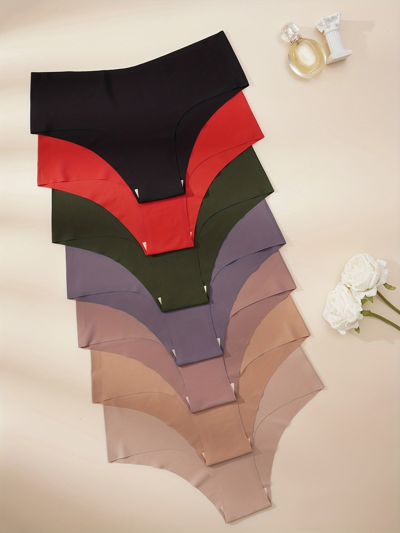 7pcs Seamless Hipster Panties Comfy Stretchy Intimates Panties