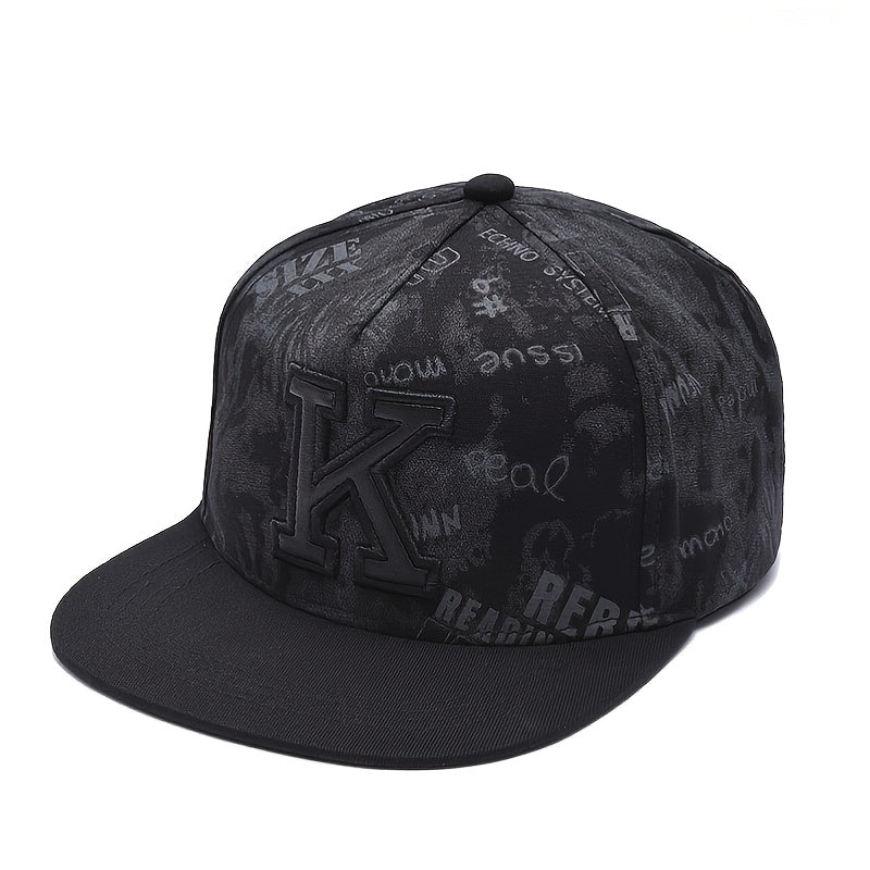 Letter K Snapback Baseball Cap Hip Hop Street