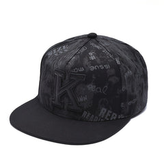 Letter K Snapback Baseball Cap Hip Hop Street