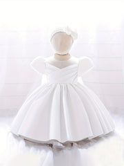 Gorgeous Birthday Wedding Baptism Gown Dress Fairy Girls V Neck Tutu Dress