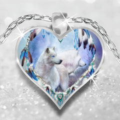 Girls Wolf Pendant Necklace Jewelry Gift Clothing Accessories