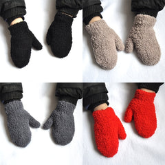 Cozy Thermal Plush Baby Mittens Winter Windproof Gloves