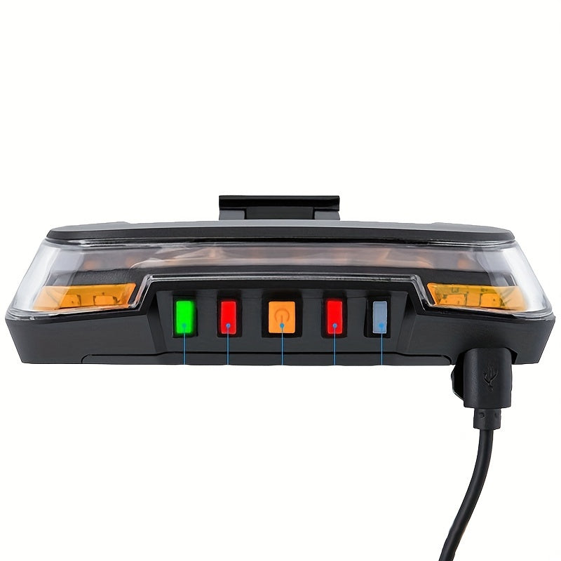 2000mAh Bike Rear Light USB Charging Bicycle Light Induction Brake Tail Light
