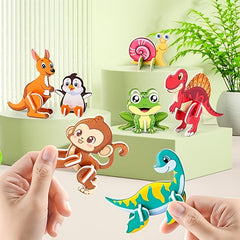 3030pcs Animal 3D Puzzle Educational Paper Jigsaw for Kids DIY Craft Kit