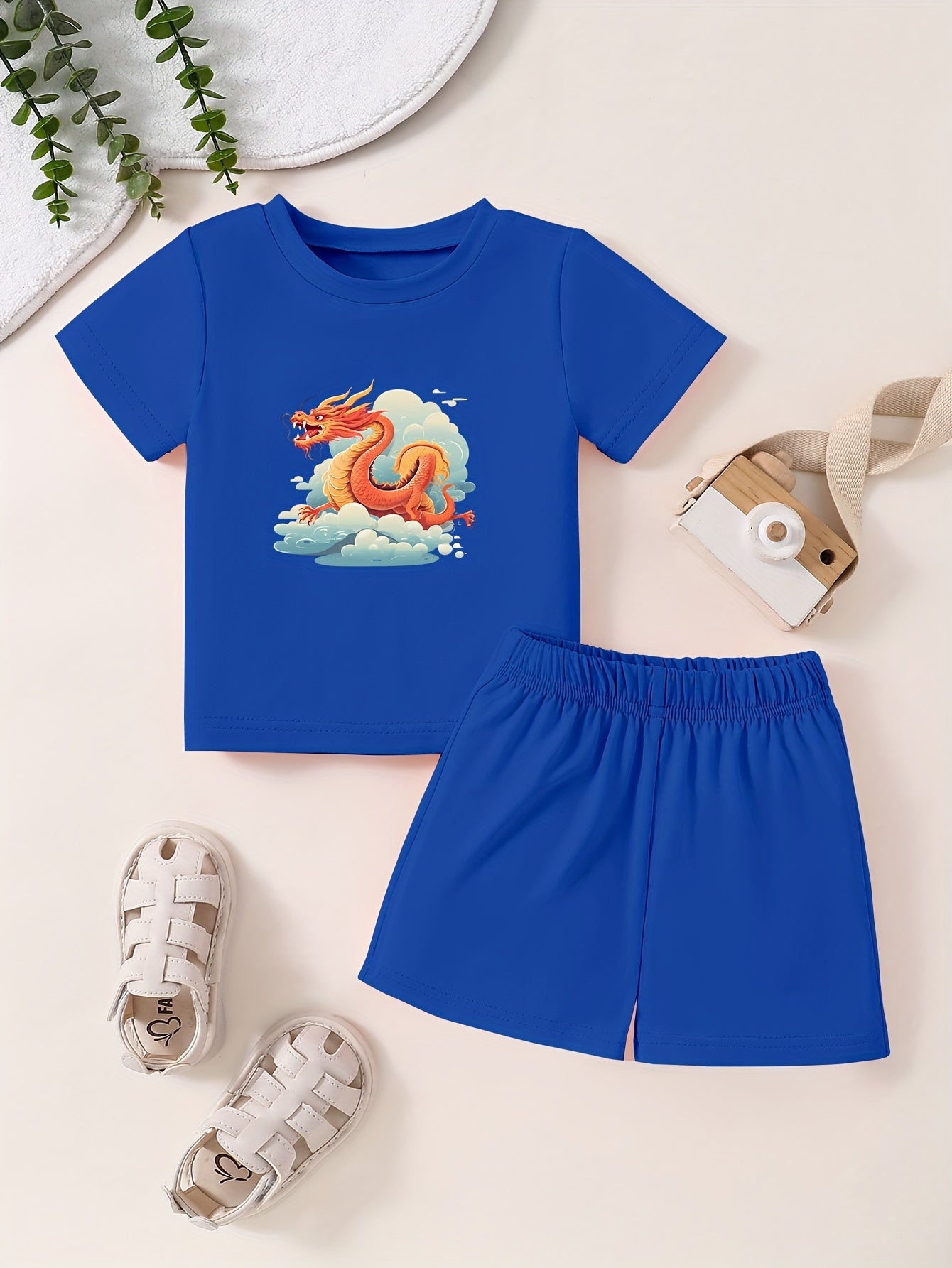 Toddlers 2pc Cartoon Pattern Cotton Set