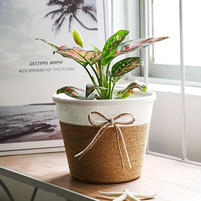 Rope Braided Flower Small Flower Pot for Decoration