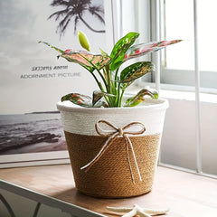 Rope Braided Flower Small Flower Pot for Decoration