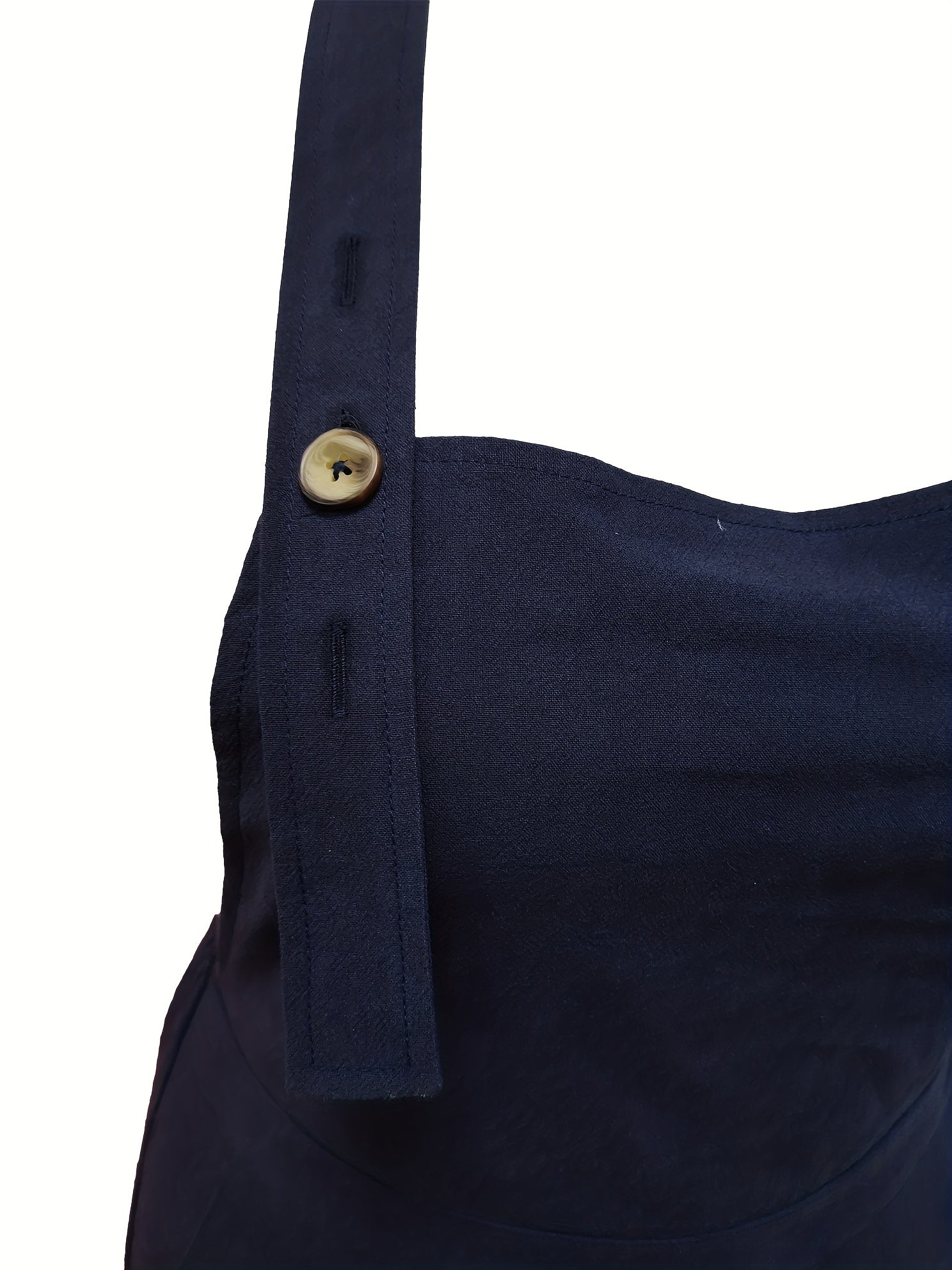 Solid Button Overall Jumpsuit Women's Plus