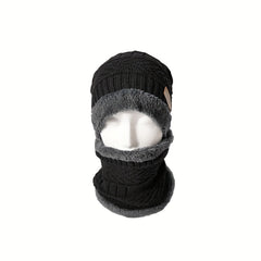 Thickened Woolen Knitted Pullover Hat Plus Velvet Autumn Winter Unisex