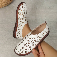 Women's Hollow Out Clogs Slip On Flat Shoes Lightweight Walking Shoes