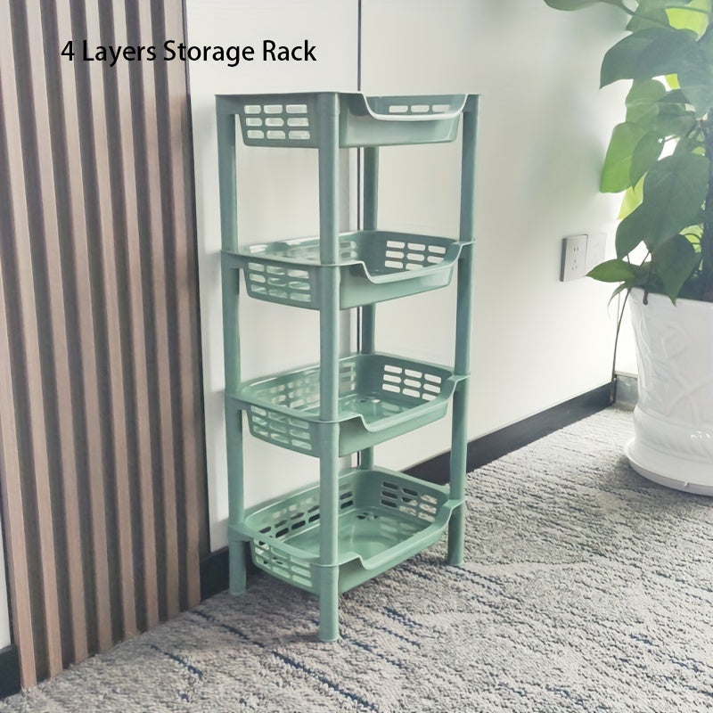Plastic Kitchen Storage Rack Bathroom Floor Storage Rack