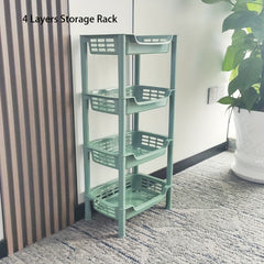 Plastic Kitchen Storage Rack Bathroom Floor Storage Rack