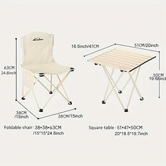 Outdoor Folding Table And Chair Set Portable Camping Furniture