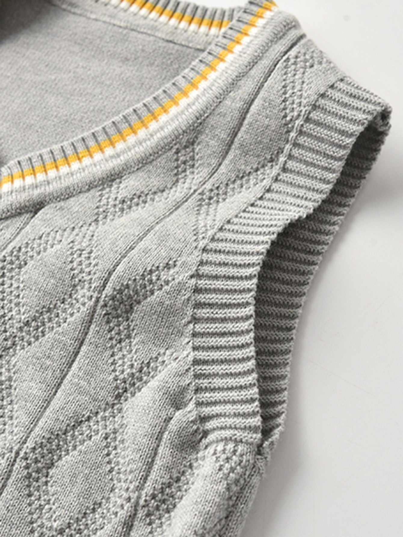 Kids College Style Sweater Vest Knitted Pullover