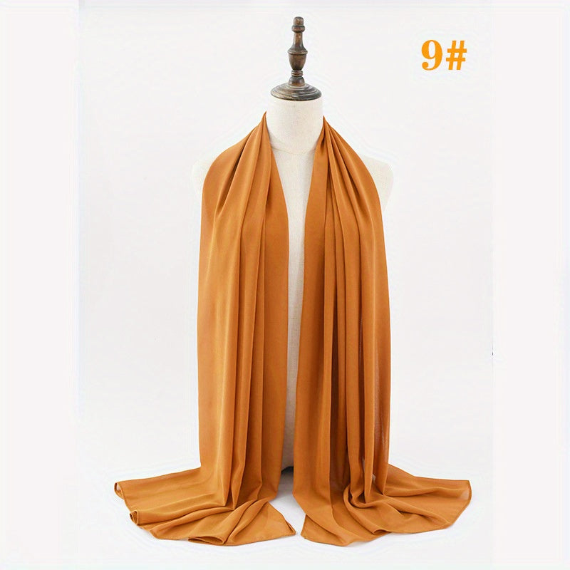 Candy Chiffon Scarf Breathable Shawl Casual Head Wrap Turban