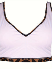 Leopard Print Sports Bra High Stretch Workout Fitness Bra