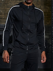 Men's Sports 2pcs Set Zip Up Hoodie Joggers Matching Set