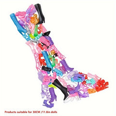 Colorful High Heel Sandals for 29 BJD Dolls Dollhouse Accessory