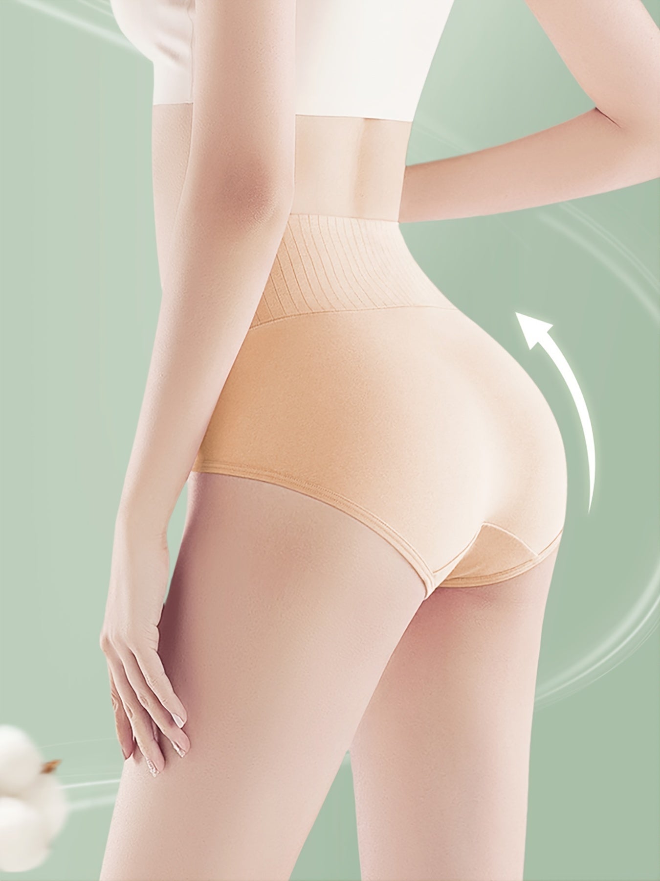 4pcs Letter Print High Waist Stretchy Panties Women's Lingerie