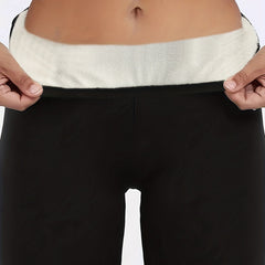 Sports Leggings Women's Plus Solid Fleece High Rise Skinny Leggings