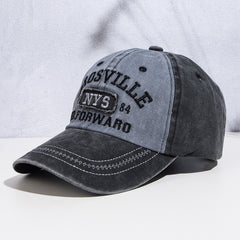 Summer Sunscreen Baseball Cap Personality Letter Embroidery Distressed