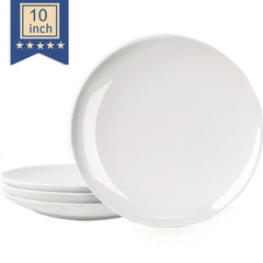 4 PCS 25 Dinner Plates Set Porcelain Scratch Resistant