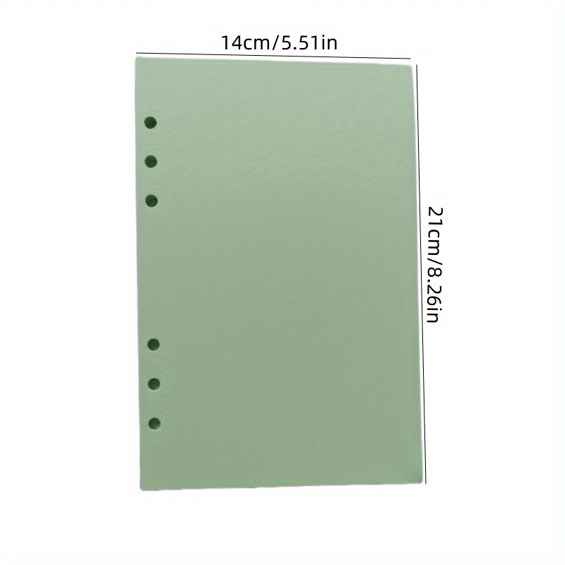 Colorful 6 Hole Ruled Blank Refills Inserts For Leather Journals 40 Sheets