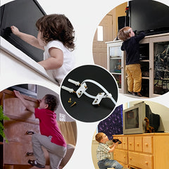 Child Safety Anti-Inversion Device for Furniture TV Cabinet