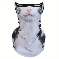 Breathable Animal Print Face Mask with Sun UV Protection for Outdoor Sports
