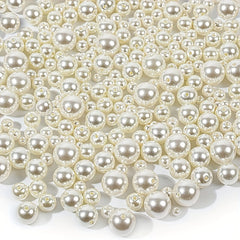 100pcs Mix Size Imitated Pearl Beads 4-8mm Pearls Accessories Women's Jewelry