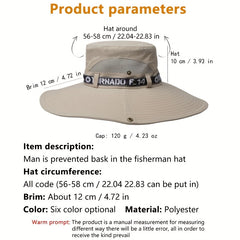Breathable Sunscreen Fishing Hat with Large Eaves