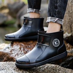 High Top Rain Boots Unisex Adjustable Buckle Comfy Non Slip