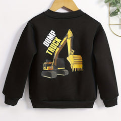 Boys Digger Graphic Print Button Down Jacket with Pockets