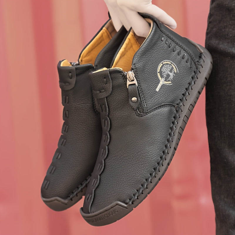 Men's Casual Hiking Boots Breathable Side Zip Outdoor All Seasons
