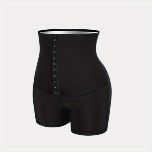 High Waisted Sauna Sweat Shorts for Women 3 Rows of 10 Buttons