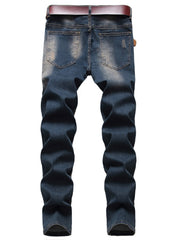 Men's Skinny Denim Jeans with Cool Designs